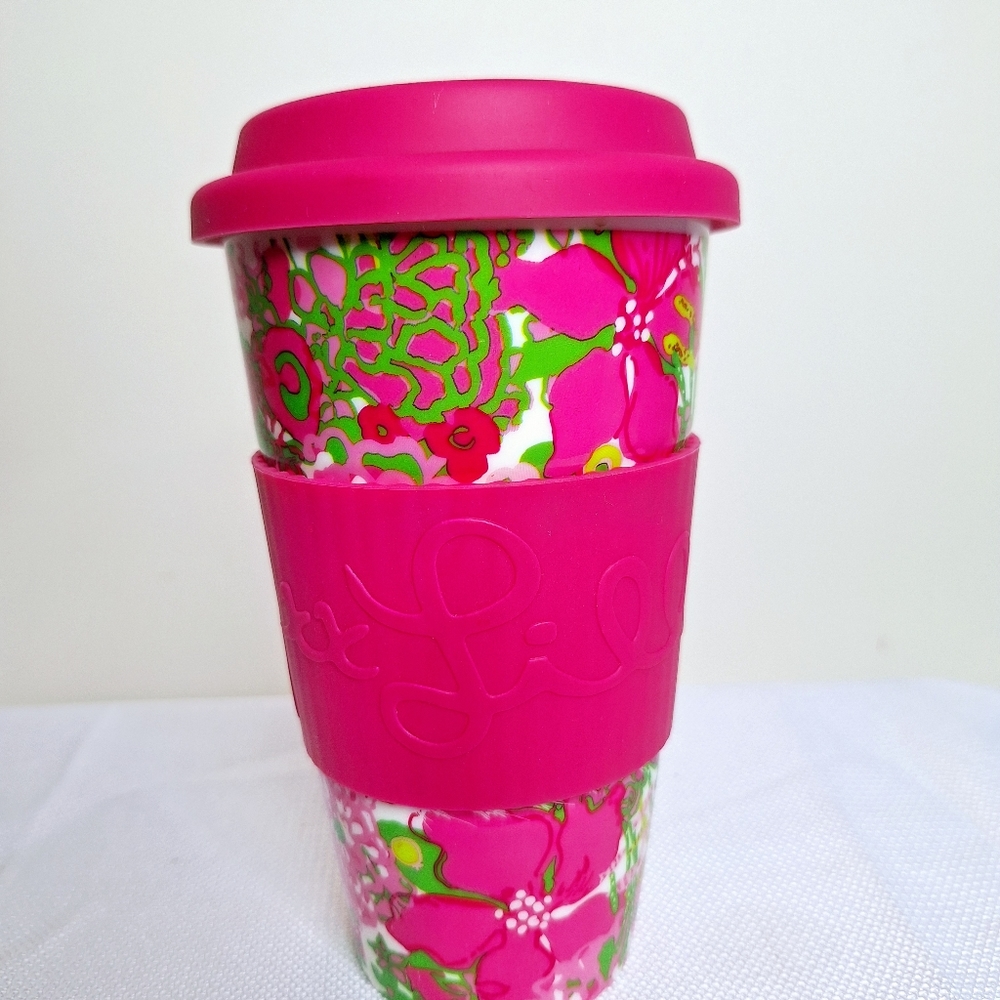 Lilly Pulitzer "The Sipping Cute" frappuccino, latte, coffee cup. - Picture 1 of 6